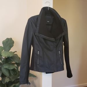 Leatherette black moto jacket